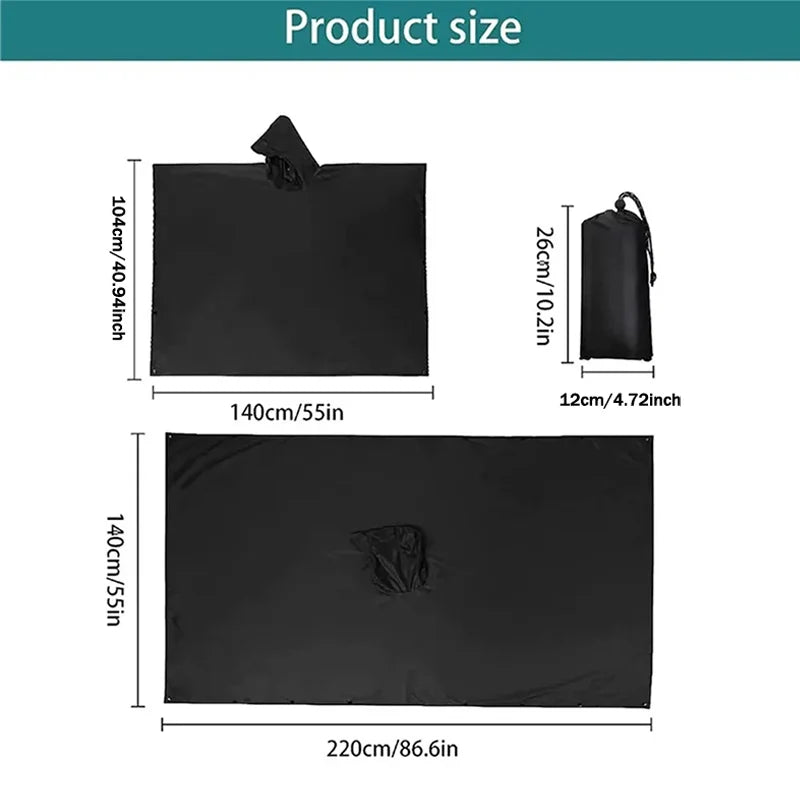 3-in-1 Waterproof Rain Poncho – Hiking, Camping & Travel