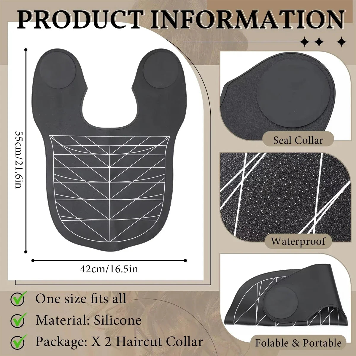 Waterproof Barber Hair Cutting & Coloring Cape | Salon Cloak