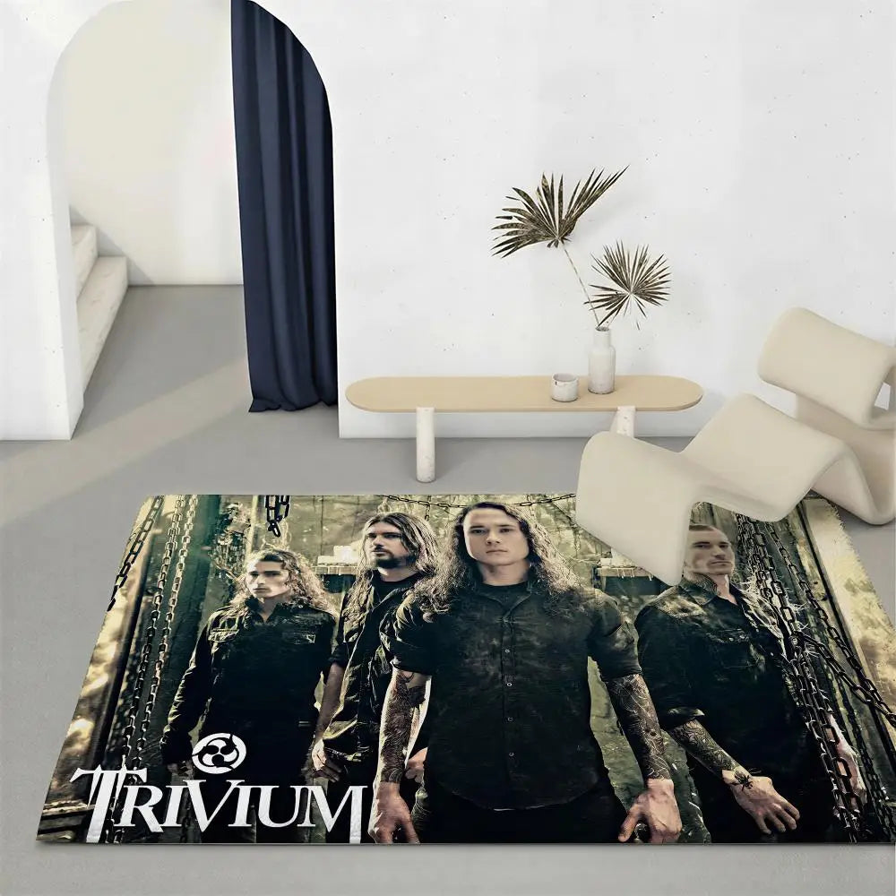 Trivium Band Flannel Floor Mat – Non-Slip Soft Indoor Rug