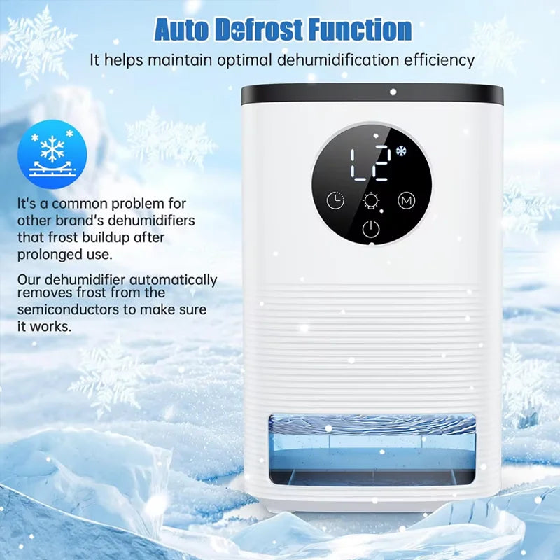 Portable Smart Dehumidifier 1.4L – Silent Timer & Auto Shut-Off