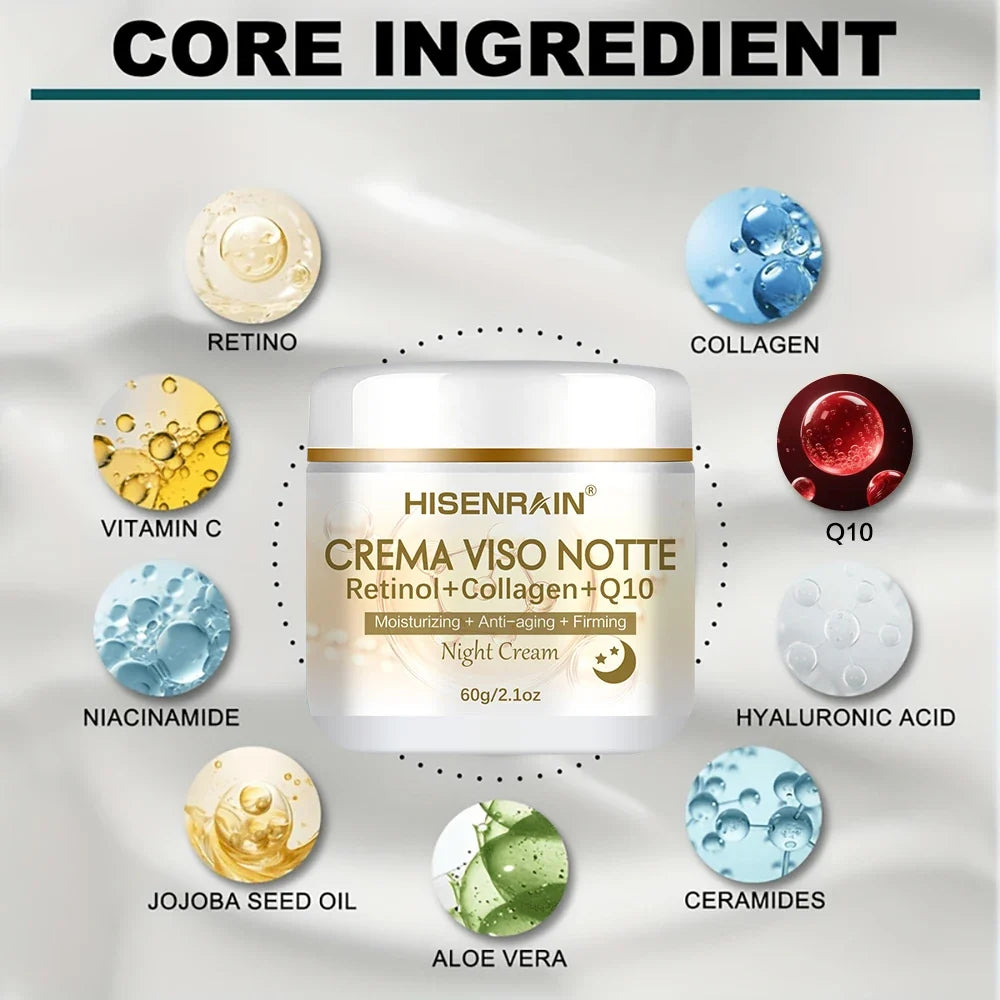 HISENRAIN Retinol Collagen Night Cream – Firm & Moisturize