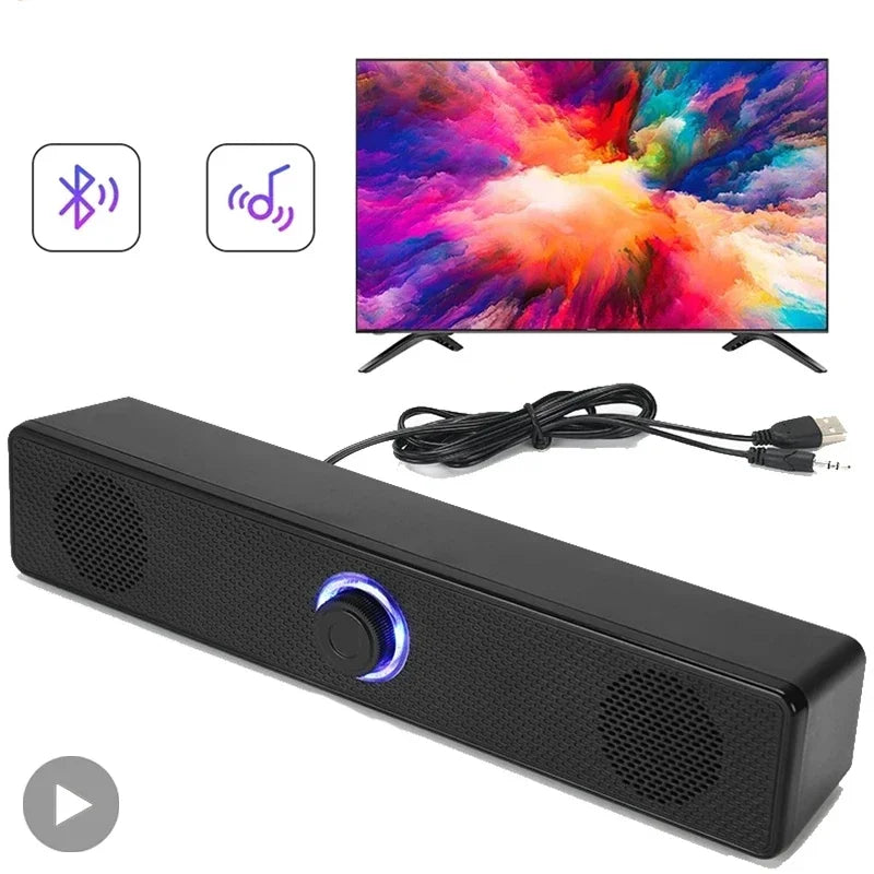 AyeBeau Bluetooth 5.3 Soundbar – PC, TV & Laptop Speaker