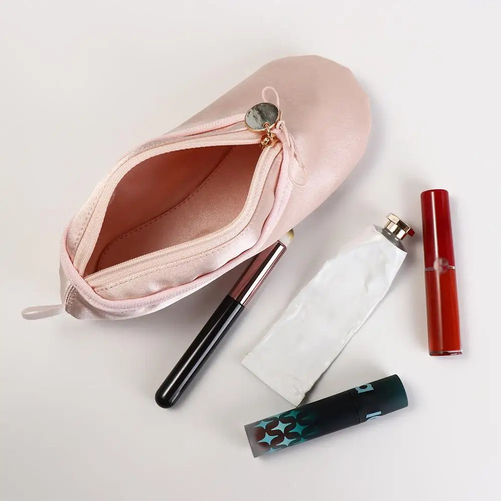 Ballet Shoes Pencil Case & Satin Makeup Bag – Large Organizer