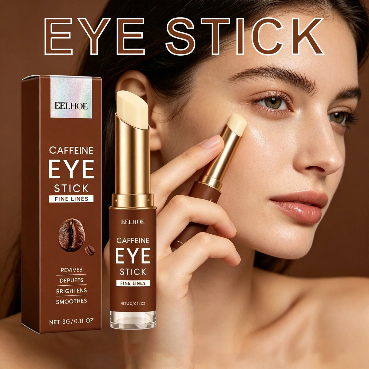 Caffeine Eye Cream Stick – Brighten, Firm & Hydrate | 3g