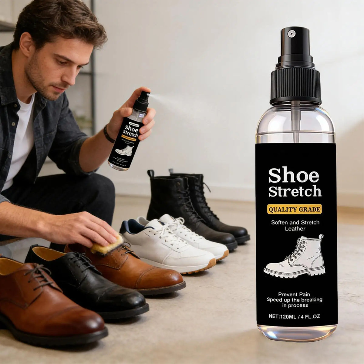 Shoe Stretcher Spray 120ml – Boot Softening & Stretch Liquid