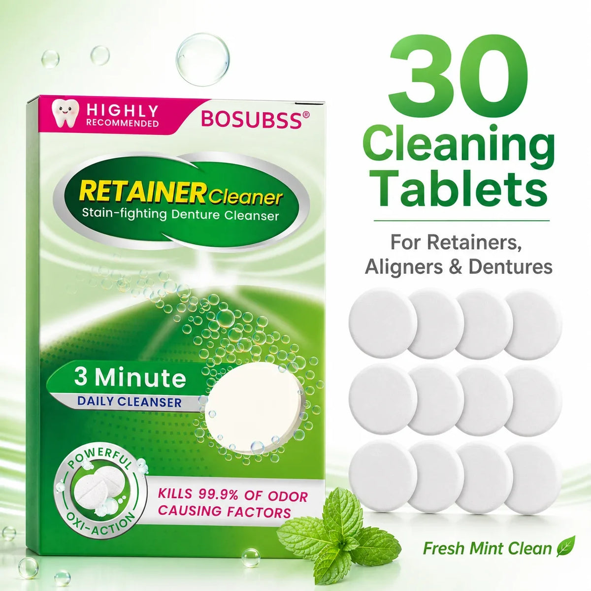 Denture Cleaning Tablets for Retainers, Guards & Braces