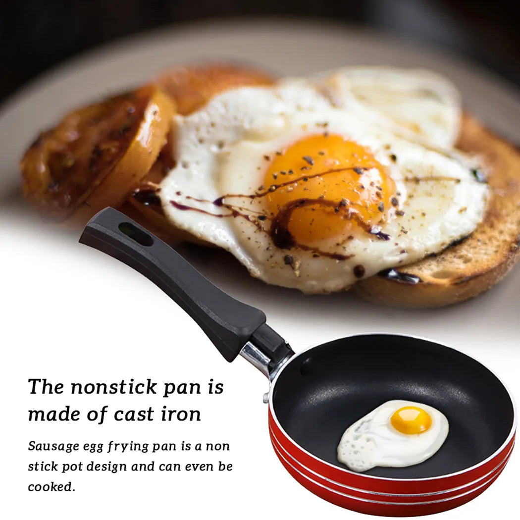 12 14 Mini Frying Pan Non-stick Thickened Stainless Steel Frypan Pot