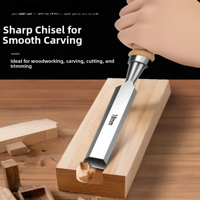 4-Piece Wood Chisel Set – 6/12/18/24mm Carving Kit