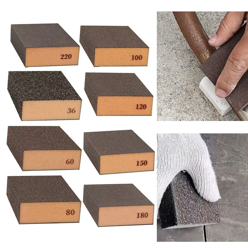 Sponge Sanding Block Grit 36–220 | Wet & Dry Abrasive Pad