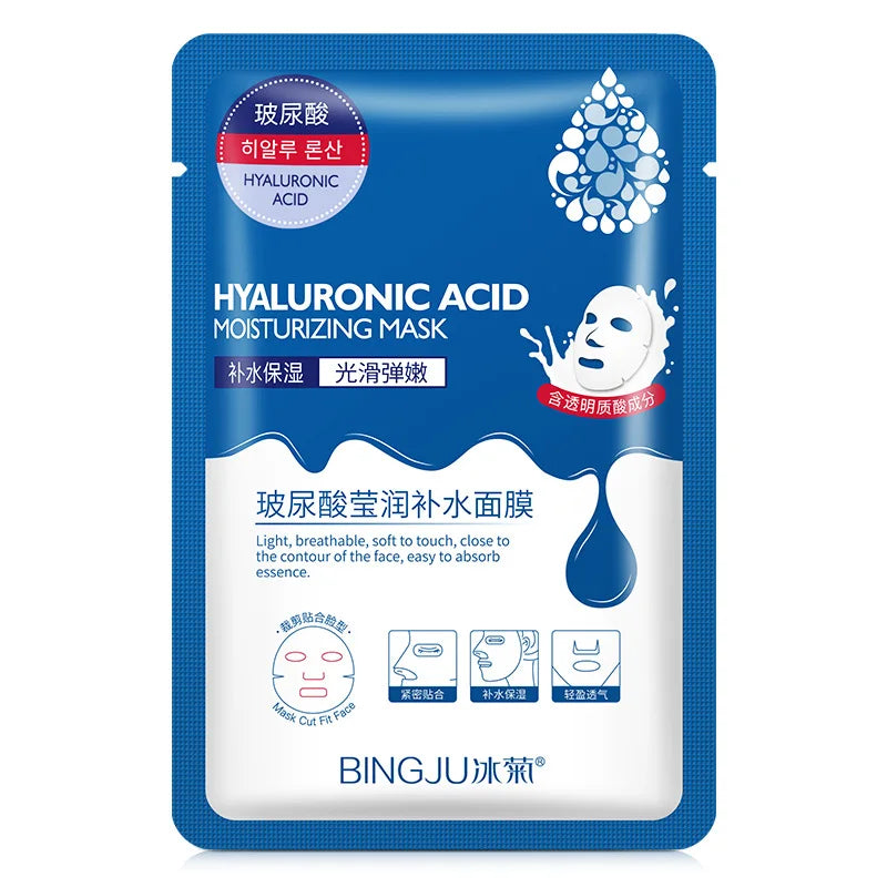 SADOER 20pc Hyaluronic Acid & Collagen Sheet Face Masks