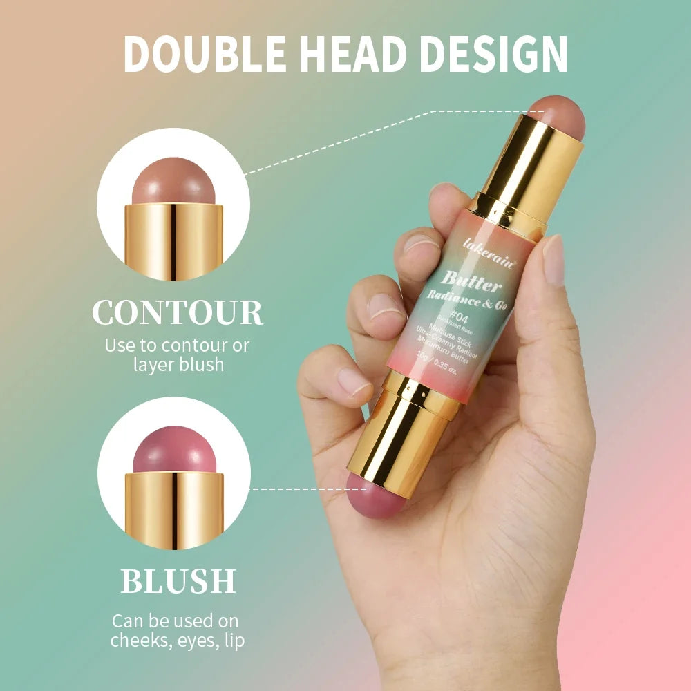 2-in-1 Bronzer & Blush Stick – Matte Glow Contour Makeup