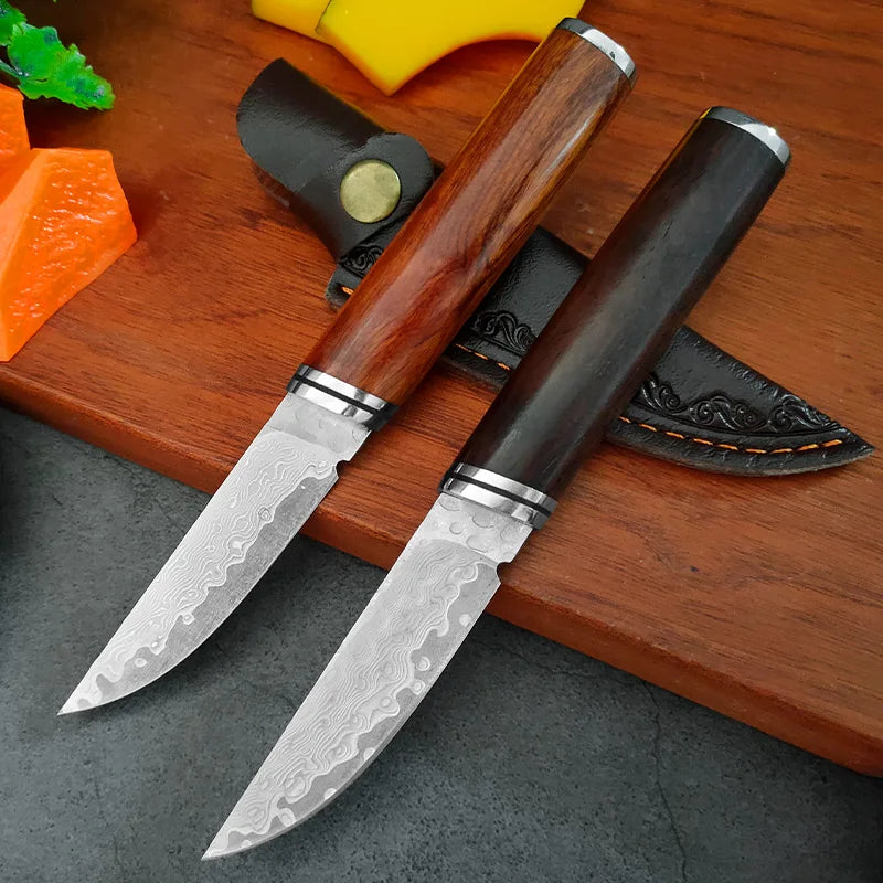 Damascus Steel Boning Knife – Wood Handle Chef Knife
