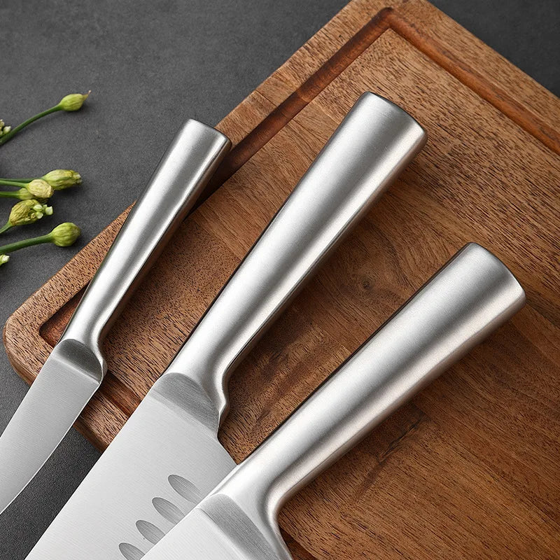 5-Piece Stainless Steel Kitchen Knife Set with Bread Knife