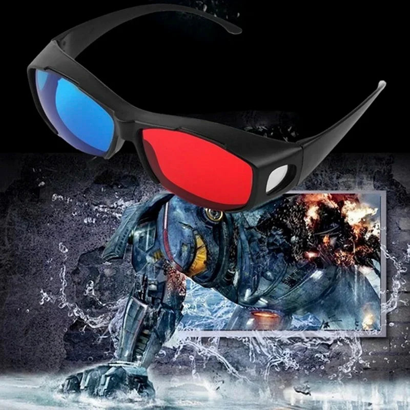 Red & Blue Anaglyph 3D Glasses for Movies, Games & Comics