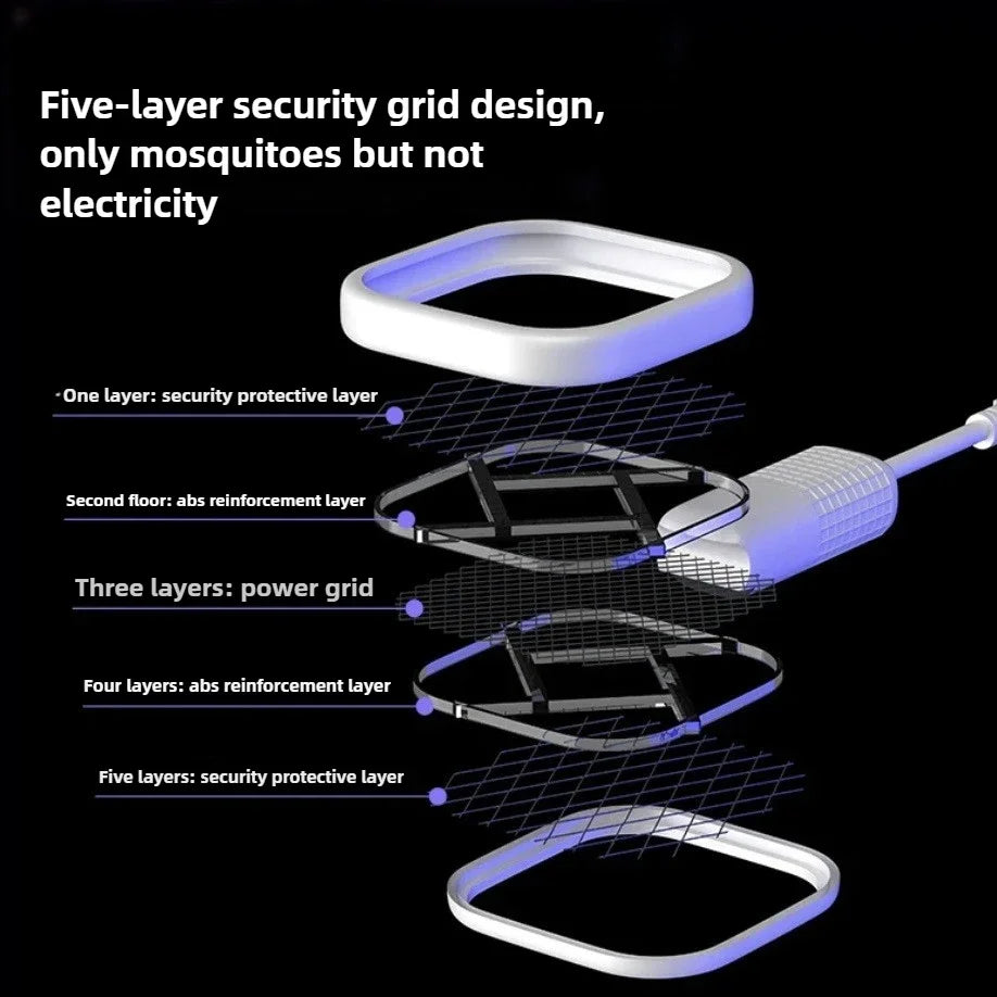 Rechargeable Electric Bug Zapper Swatter with UV Light