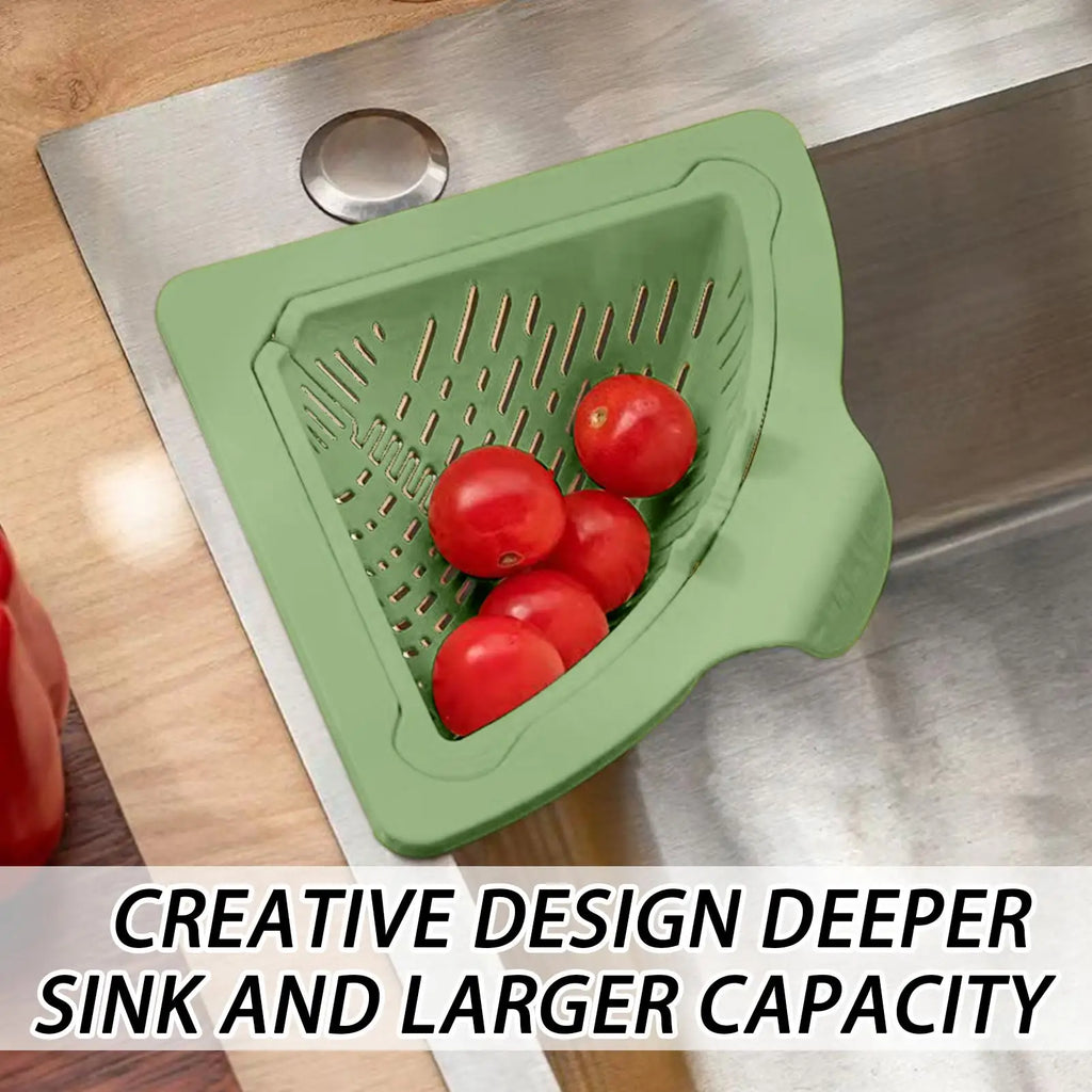 Magnetic Silicone Sink Corner Rack & Drain Strainer Basket