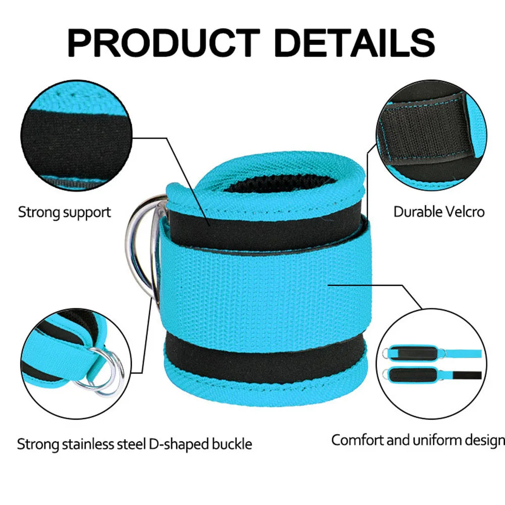 Neoprene Ankle Strap Cuff – D-Ring Cable Machine Gym Strap