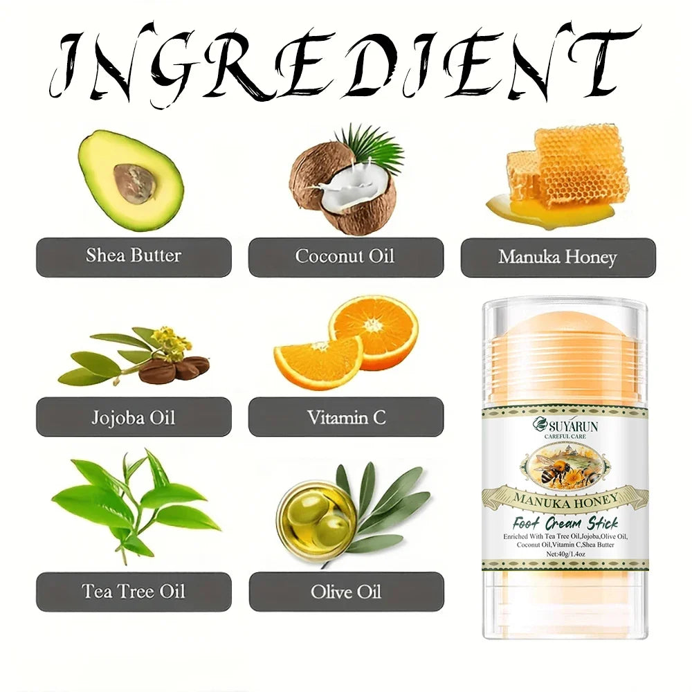 SUYARUN Honey Face & Foot Cream Stick for Dry Rough Skin