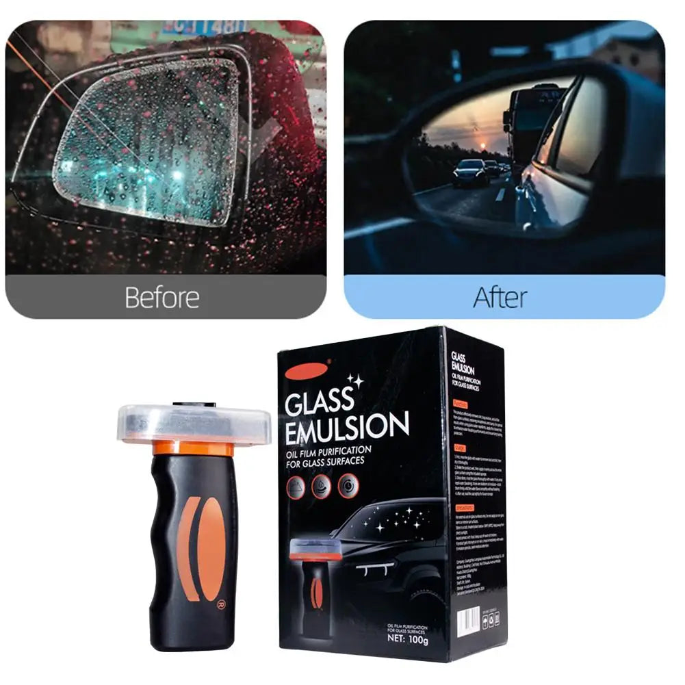 Car Glass Oil Film Remover & Windshield Cleaning Brush