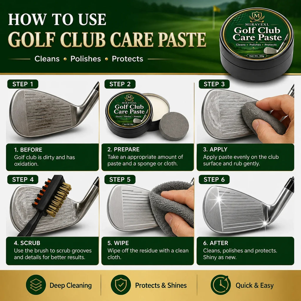 MIRAVEXL Golf Club Care Paste Kit – Polish & Clean Clubs