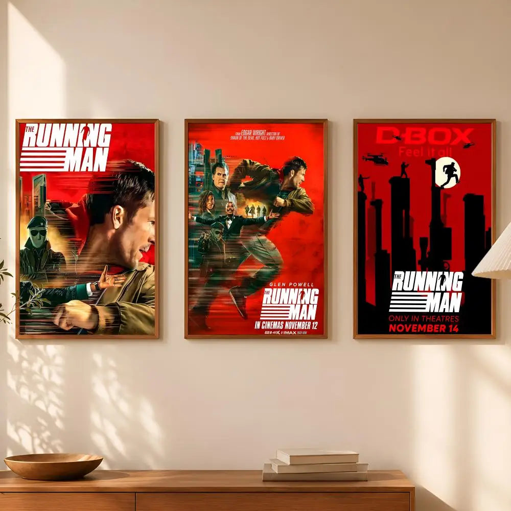 The Running Man HD PVC Self-Stick Wall Art Poster | Waterproof