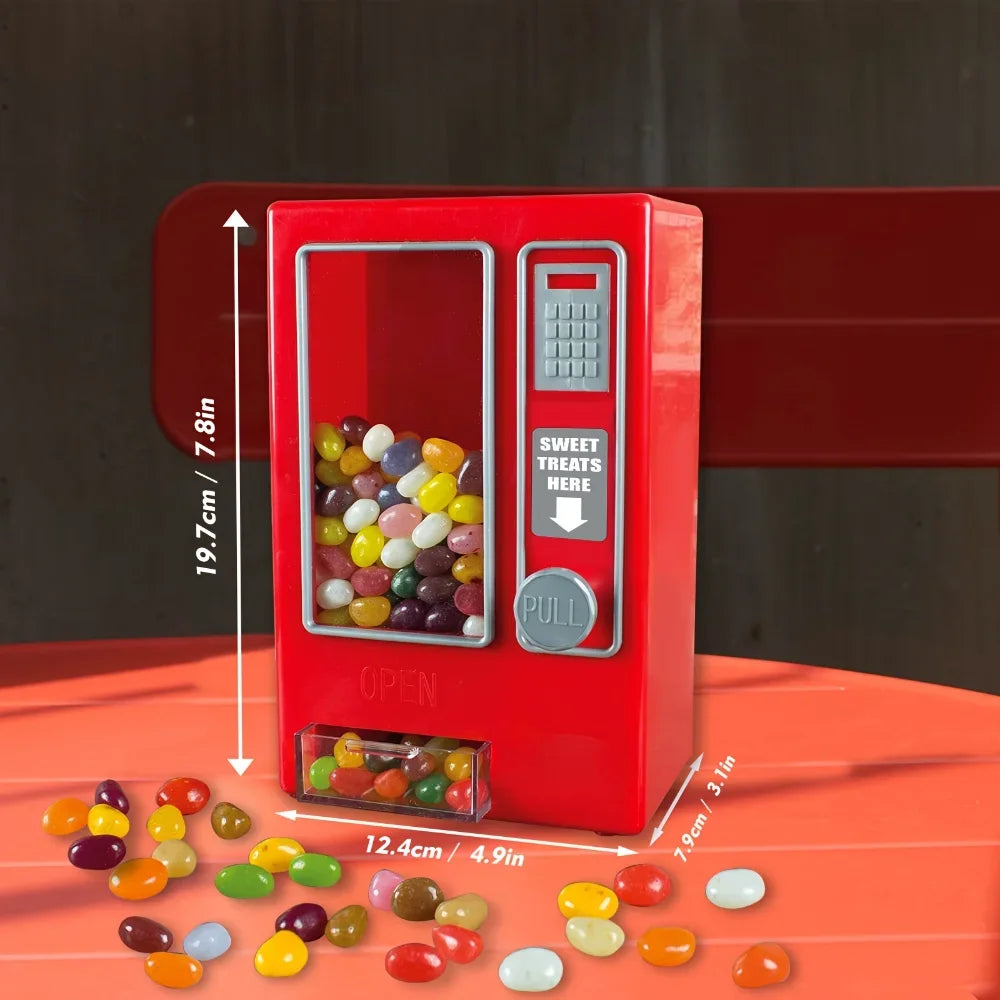 Mini Rainbow Candy Dispenser Machine – Fun Kids' Toy & Storage