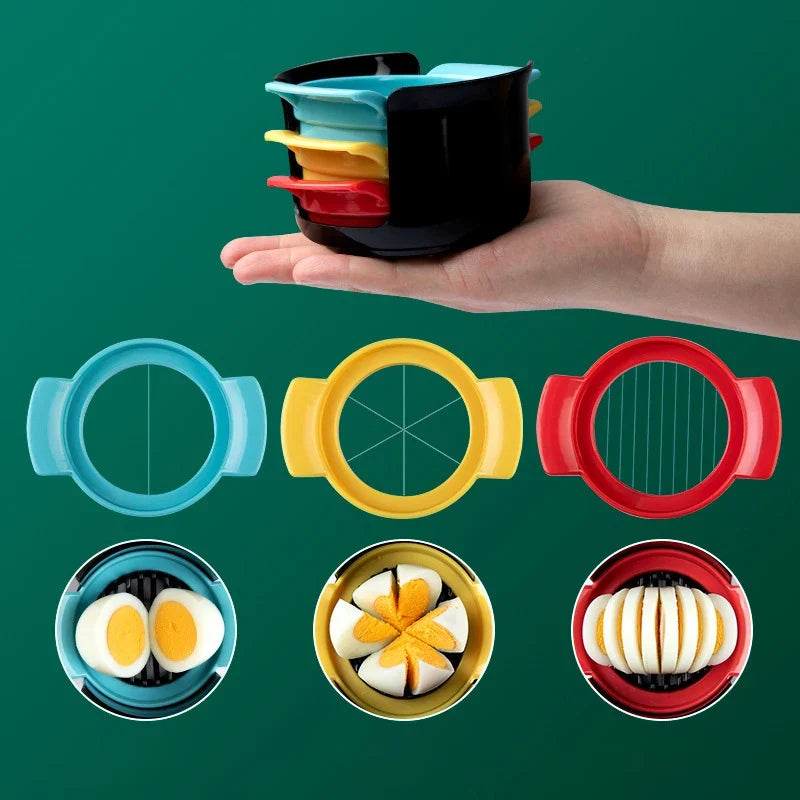3-in-1 Egg Slicer Cutter & Splitter | Multi-Function Kitchen Tool