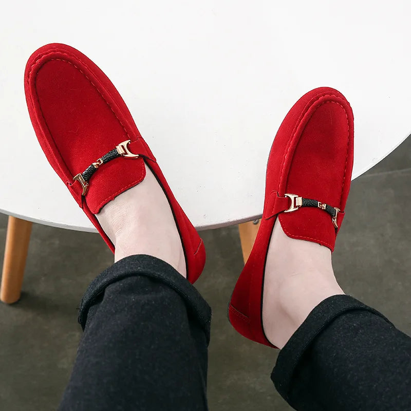 Men's Corduroy Slip-On Loafers – Soft Casual Flat Shoes