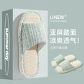 Women's Linen Indoor Slippers – Non-Slip Soft Sole, Odor Control