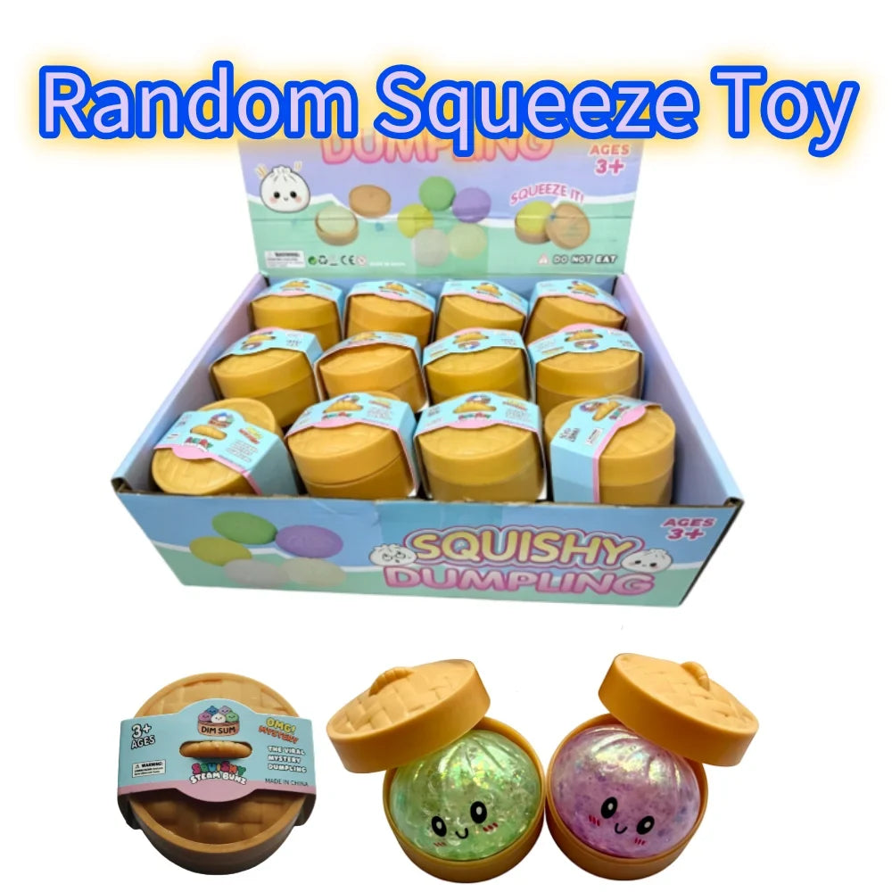 Mini Dumpling Squeeze Toy | Bamboo Steamer Fidget Stress Ball