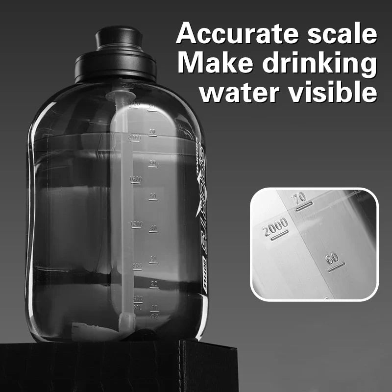 Large Sports Water Bottle 1.8L/2.8L BPA-Free with Straw & Handle