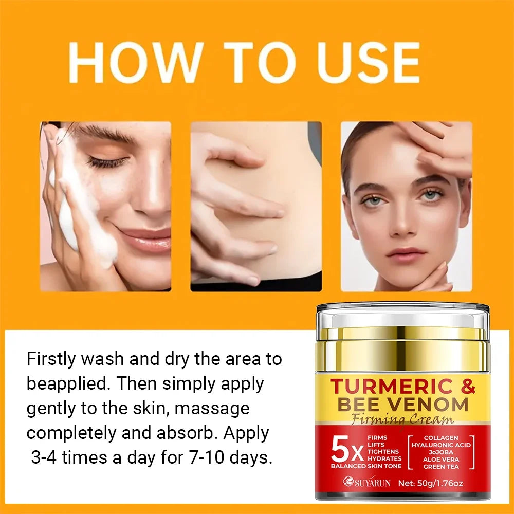 SUYARUN Turmeric & Bee Venom Firming Face Cream | Anti-Aging