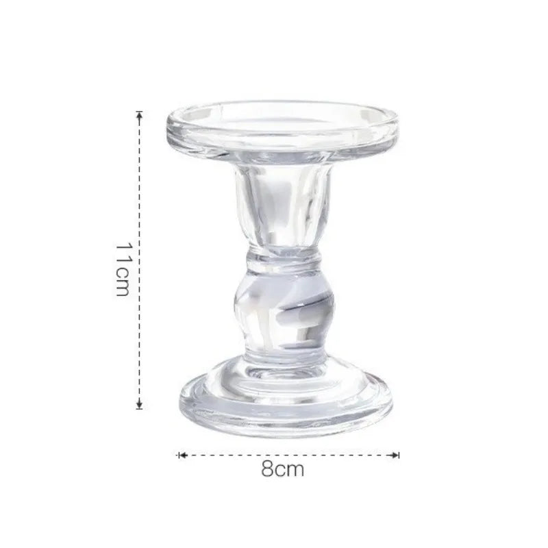 Simple Candle Cup Holder Transparent European Candlestick Empty Cups
