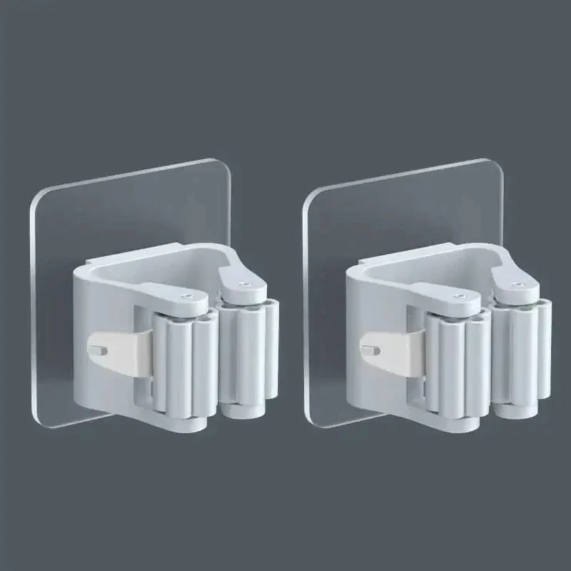 Wall-Mounted Mop & Broom Holder Hooks | 2/4 PCS Storage Rack