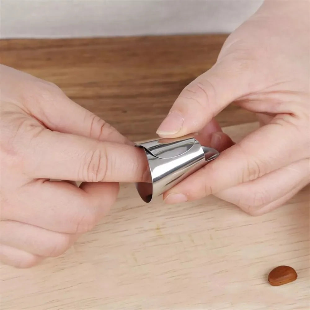 Stainless Steel Finger Protector Set – 5pc Kitchen Cut Guard