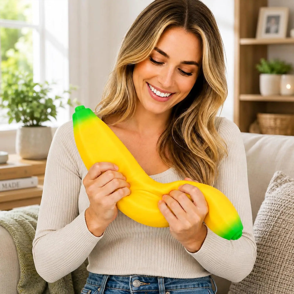 45CM Giant Squishy Banana Toy – Slow Rising Fidget Desk Gift