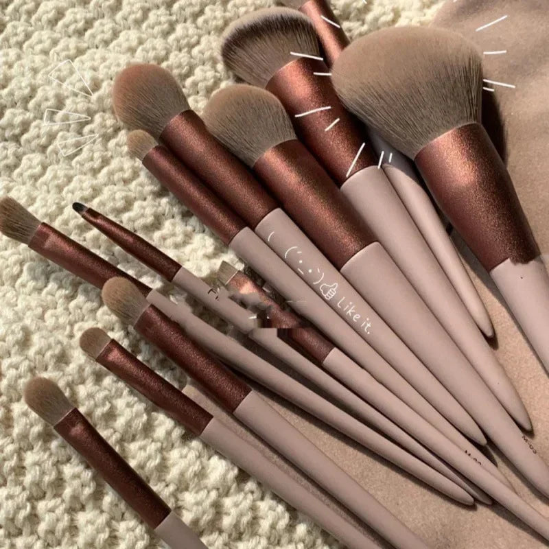 13-Piece Makeup Brush Set | Foundation, Blush & Eyeshadow