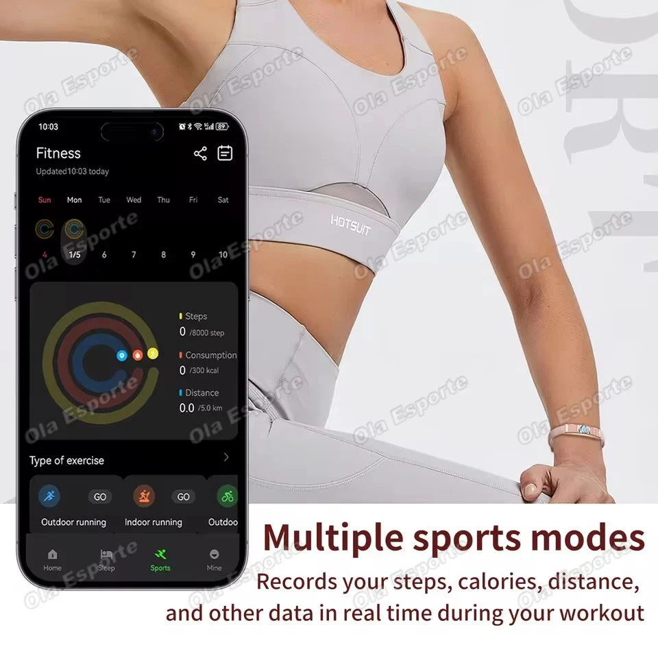 2026 Sport Fitness Tracker Smart Bracelet Men Women Heart Rate Sleep
