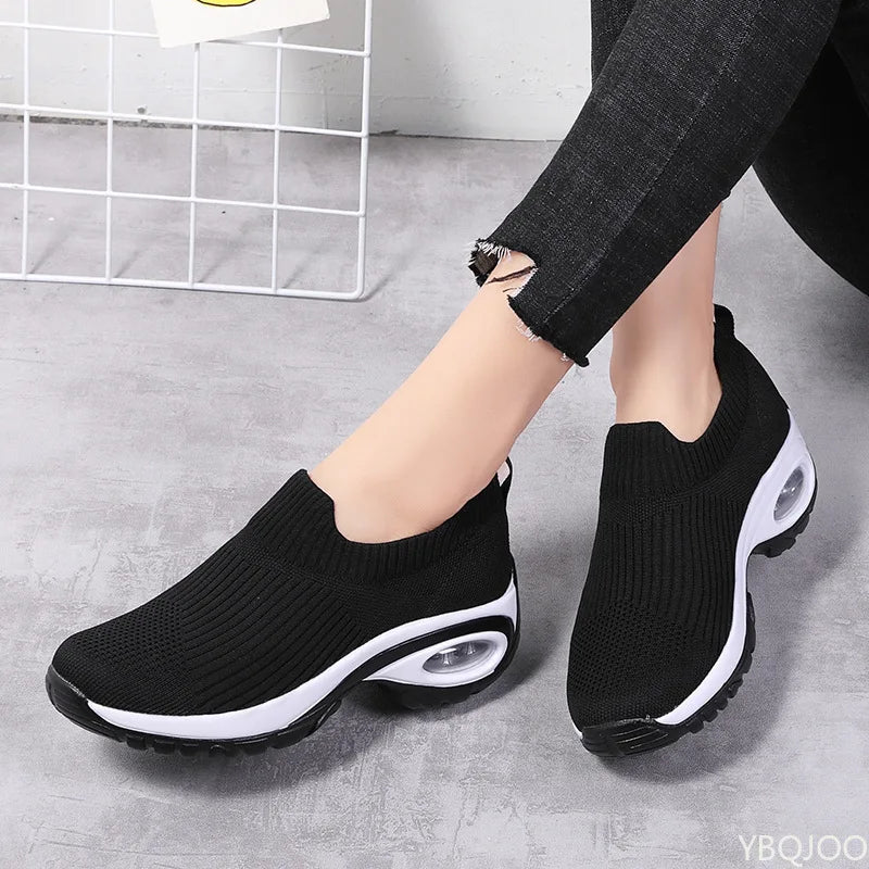 Women's Breathable Mesh Slip-On Sneakers | Wide Size 5–14
