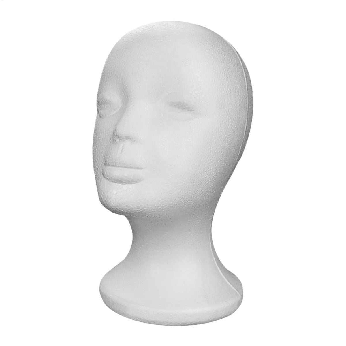Female Styrofoam Mannequin Manikin Head Model Foam Wig Hair