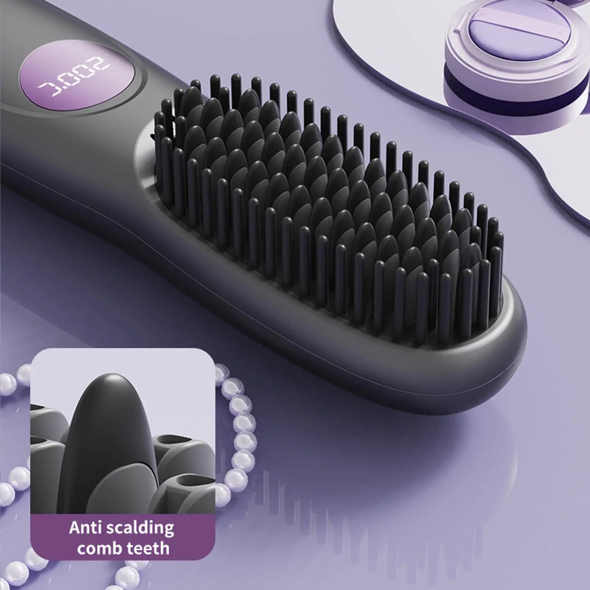Cordless USB Rechargeable Ceramic Hair Straightener Comb