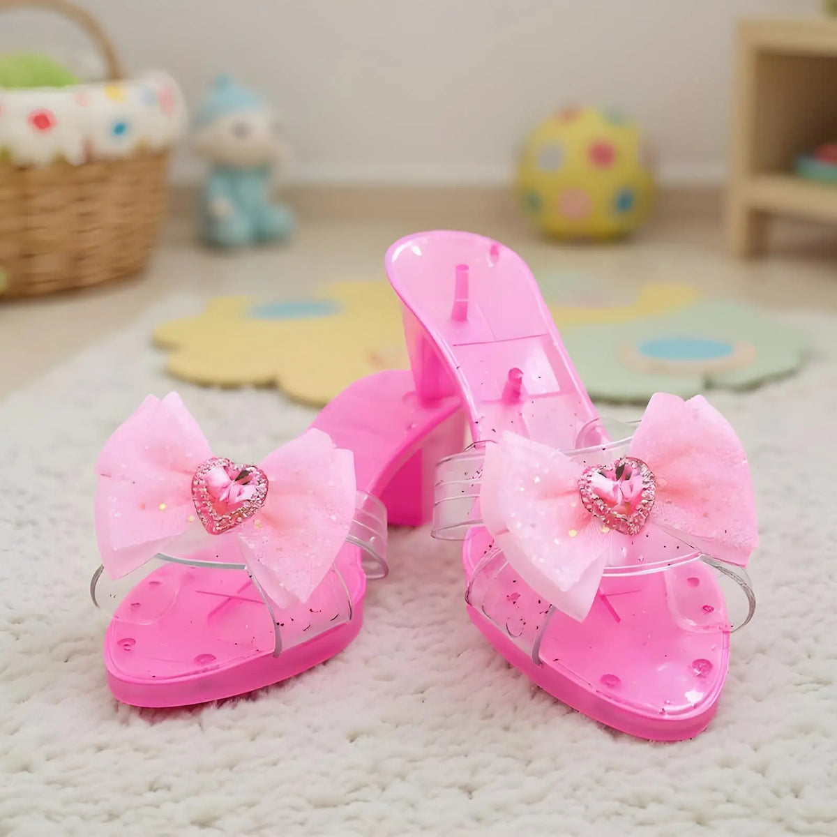 Princess Crystal Shoes Cosplay Prop Heels Pretend Play House Games