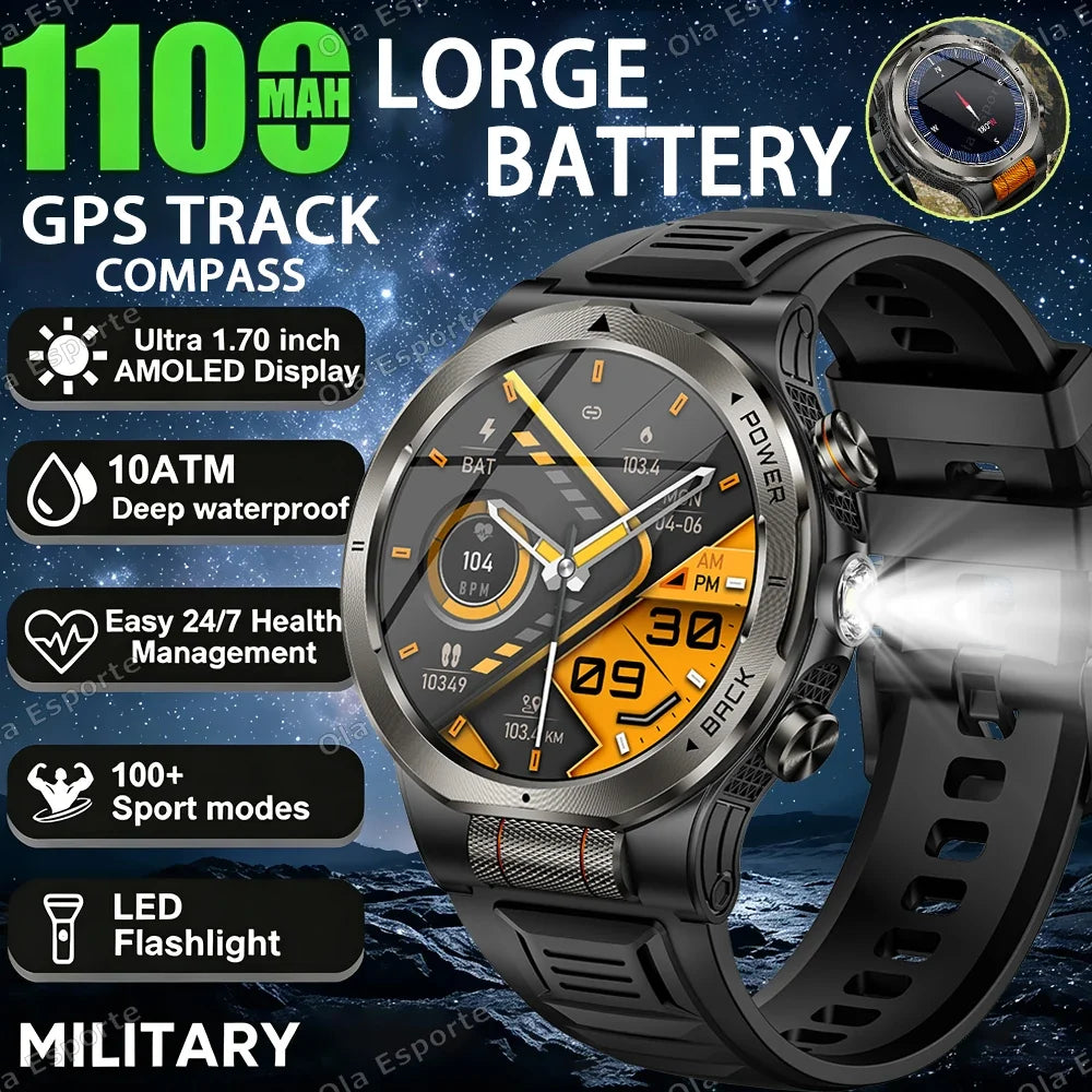 Ola Esporte HW12 AMOLED Smartwatch 1100mAh | Men's Sports
