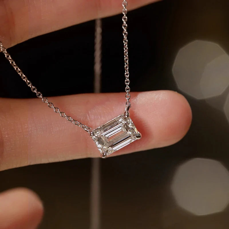 Huitan Geometric Cubic Zirconia Pendant Necklace – Wedding
