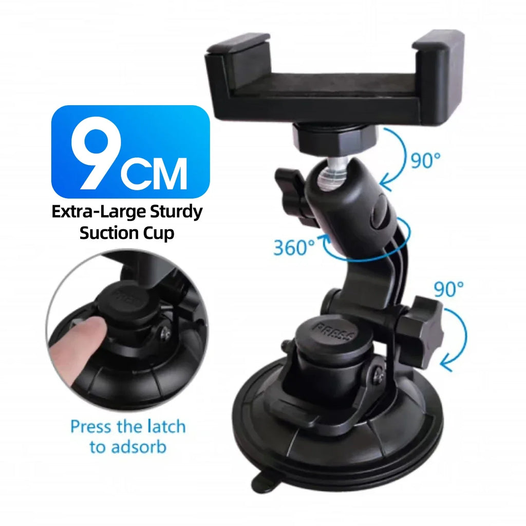 Universal Car Phone Holder – 360° Suction Cup Windshield Mount