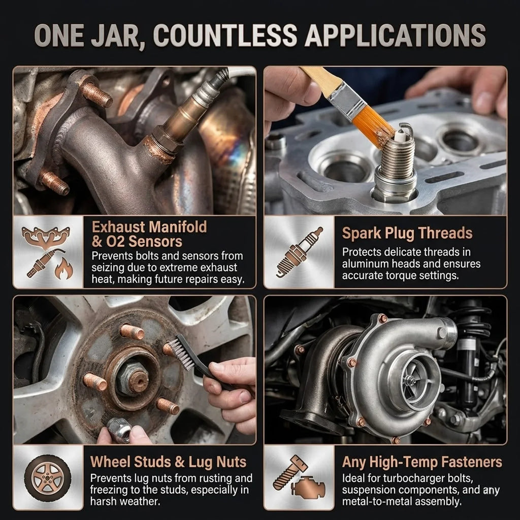 1400°C Copper Anti-Seize Grease Kit – Brakes, Exhaust & Bolts