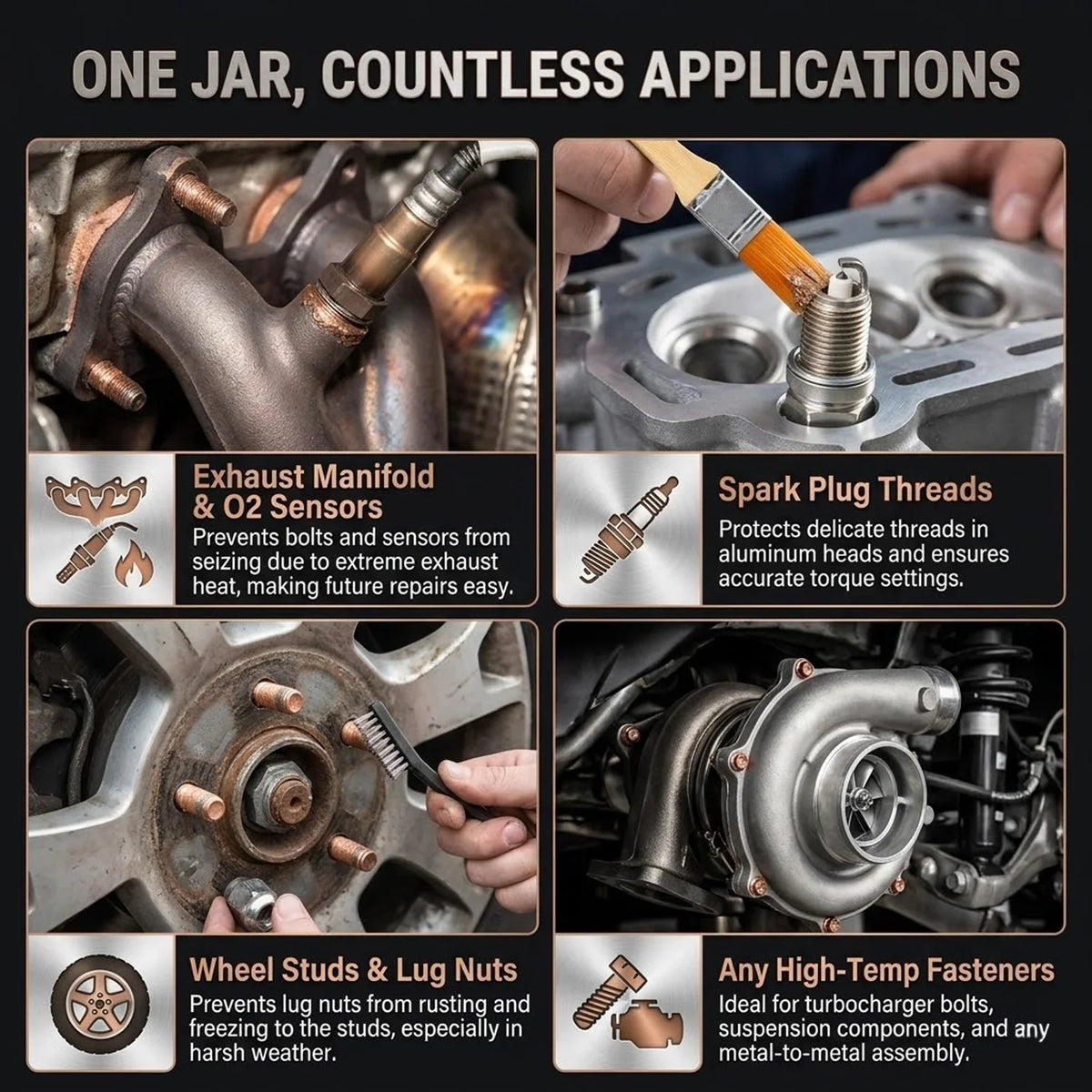 1400°C Copper Anti-Seize Grease Kit – Brakes, Exhaust & Bolts