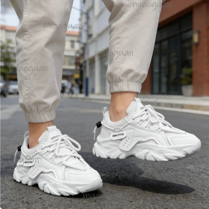 Men's Breathable Thick-Sole Casual Sneakers | All-Season