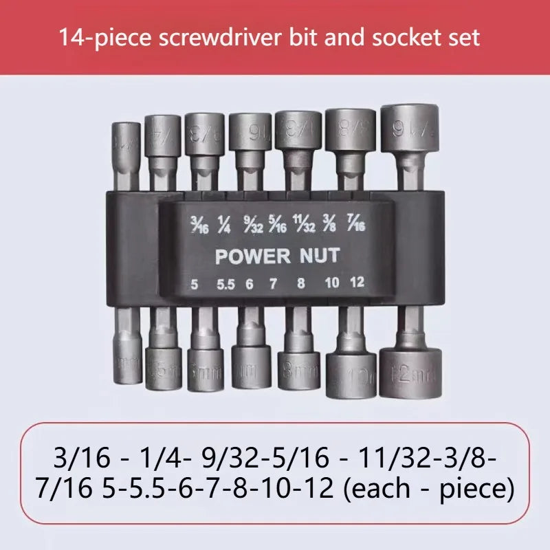 Hex Socket Screwdriver Insert Set – Pneumatic & Power Tool Bits