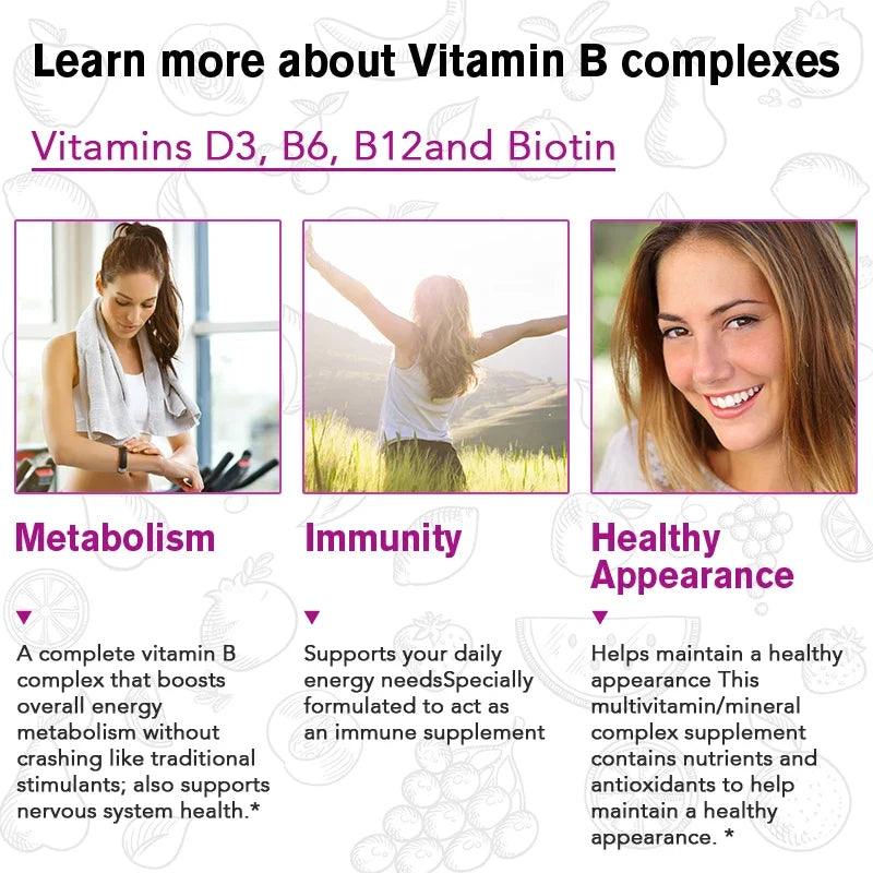 Vitamin B Complex with Biotin & Folic Acid | Energy & Metabolism